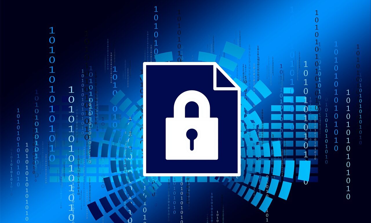 Free security privacy policy digitization illustration